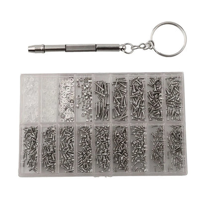 1000pcs Screw Set for Eyeglasses Repair with Multifunctional Tool