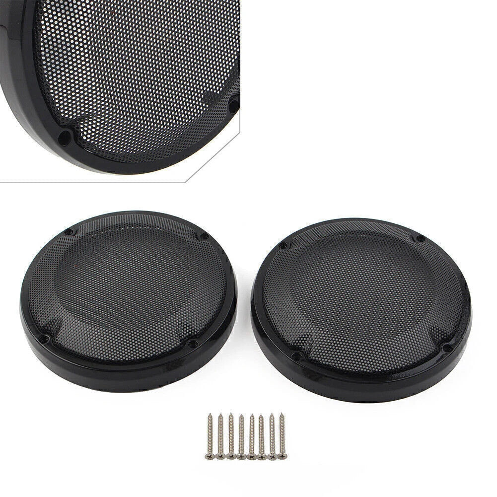 6.5" Saddlebag Lid Speaker Grill Cover for Harley Touring Electra Glide (1983–2020)