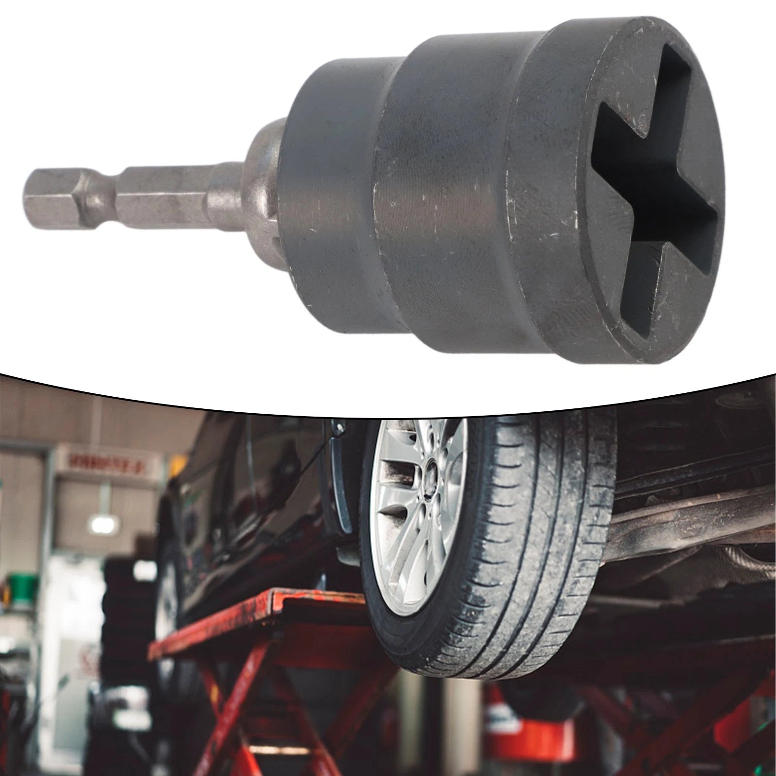 Drill Socket Adapter for Scissor Jack Heavy Duty Attachment (Universal)