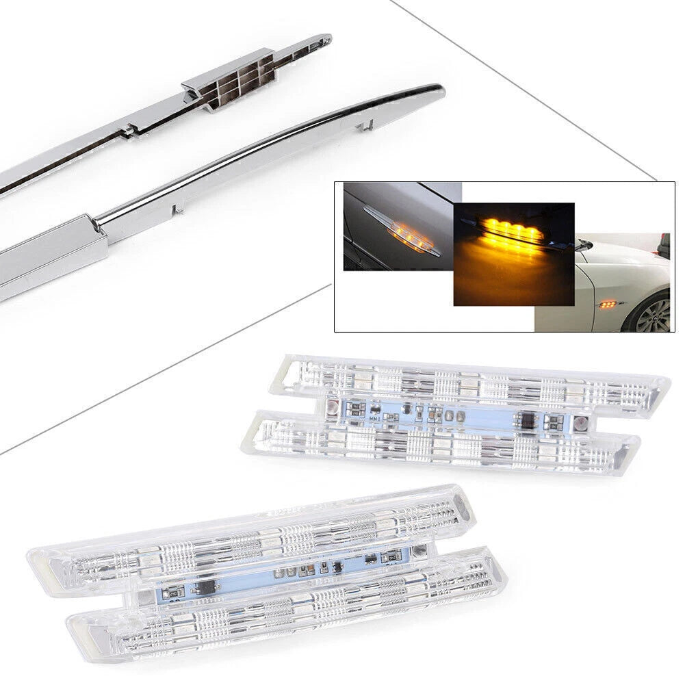 2X LED Side Marker Light for BMW M E90 E91 E92 E81 E60 (2006–2013)