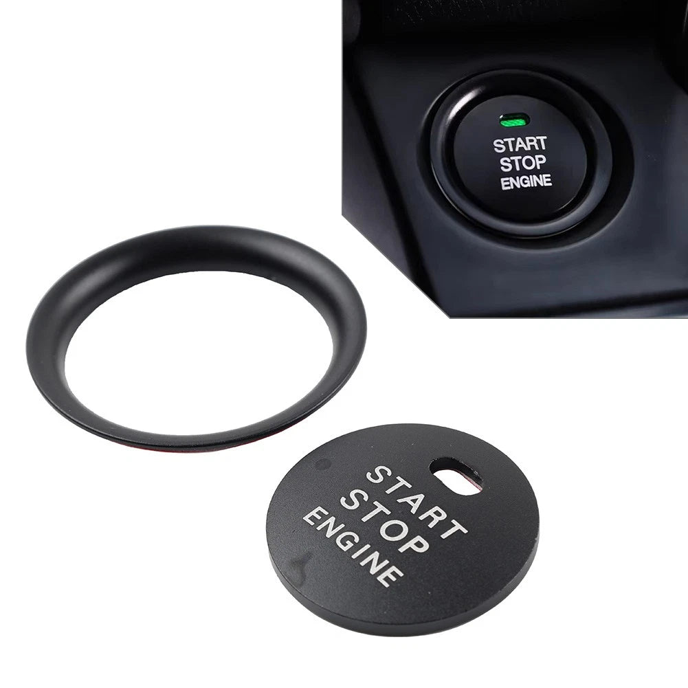2X Black Engine Start Push Button Cover Ring Trim for Mazda 3 (2014–2019)