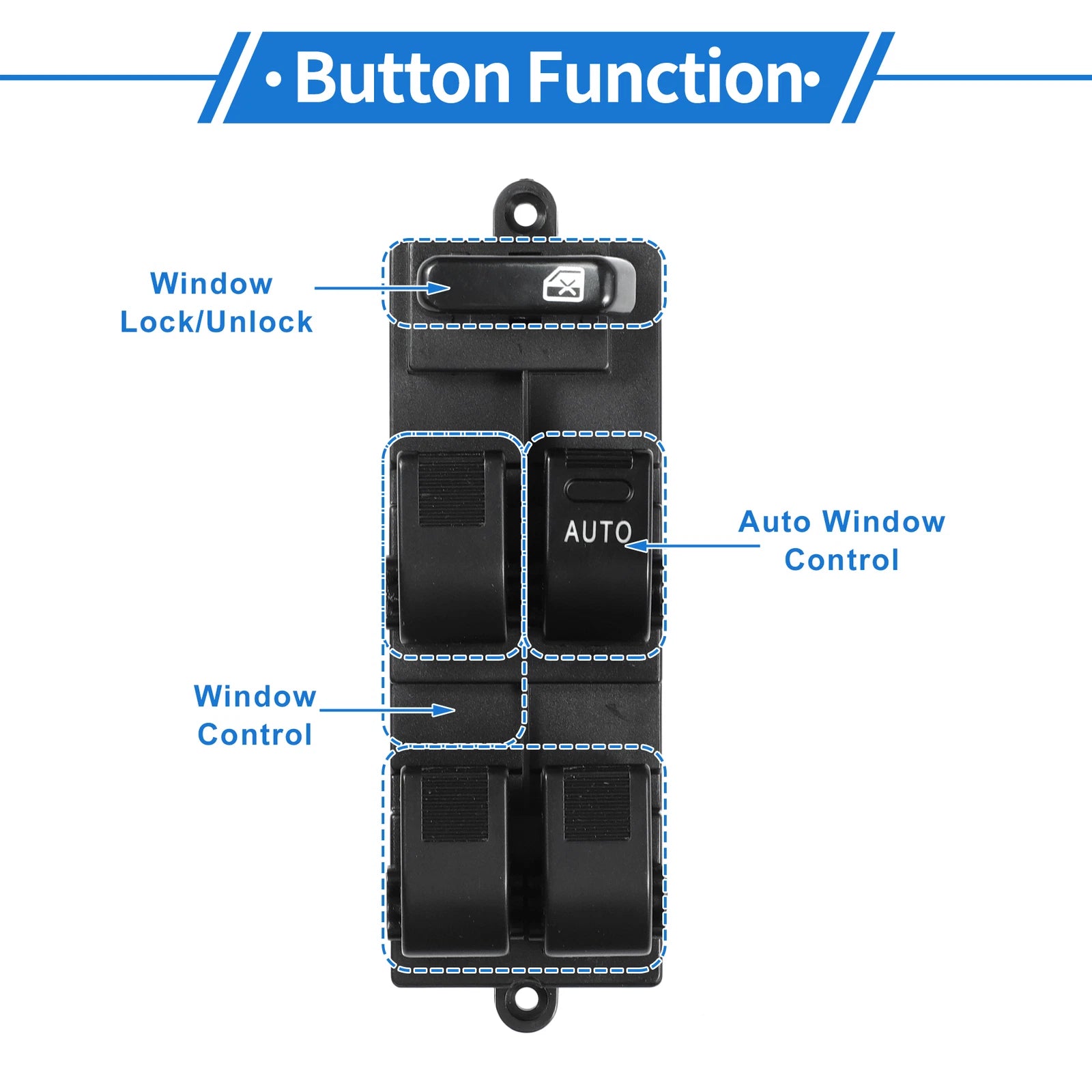 Power Window Switch for Toyota Avanza, Corolla (2001–2023)