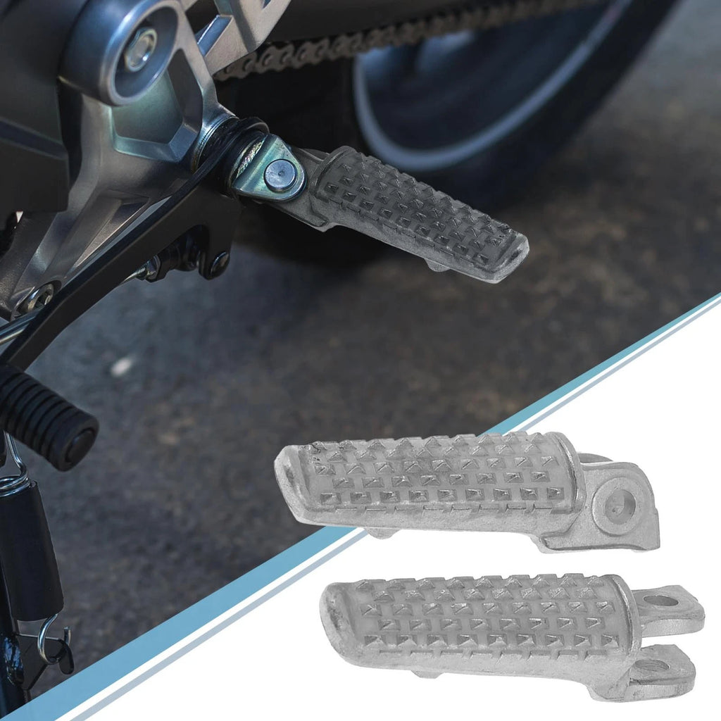 Footpegs 8mm Metal Pair Replacement for Honda Motorcycle (2000–2020)