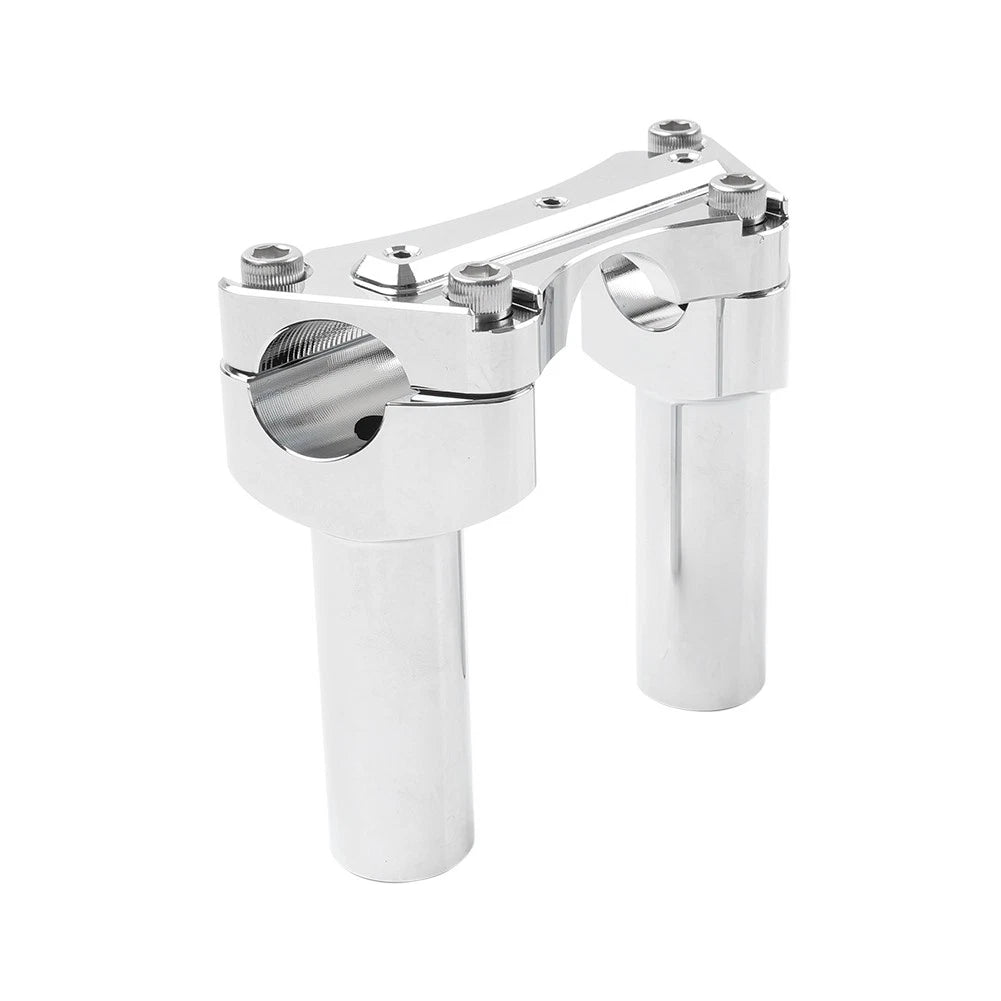 4" Handlebar Risers Top Clamp Chrome for Harley Dyna Softail FLTR FLHR