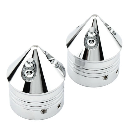 1Pair Front Wheel Axle Nut Covers Cap For Harley Touring Road Glide Dyna Softail