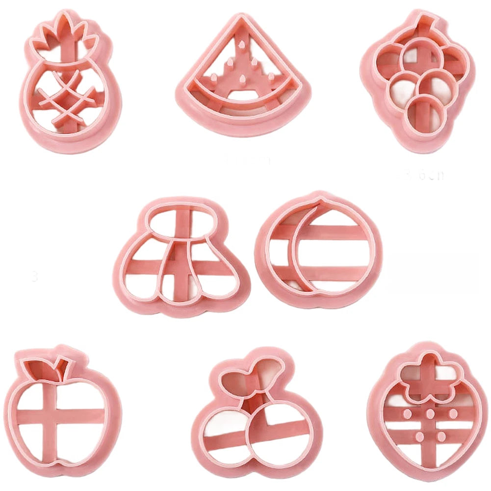 Set of 8 Cookie Cutters for Baking Projects - Fruit Theme Molds