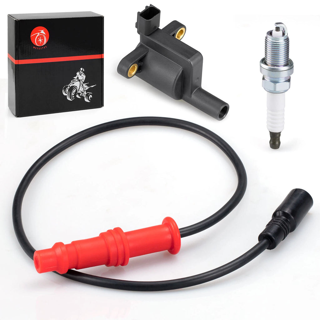 Ignition Coil with Wire Cap & Spark Plug for Polaris Ranger 500 Crew (2008–2013)