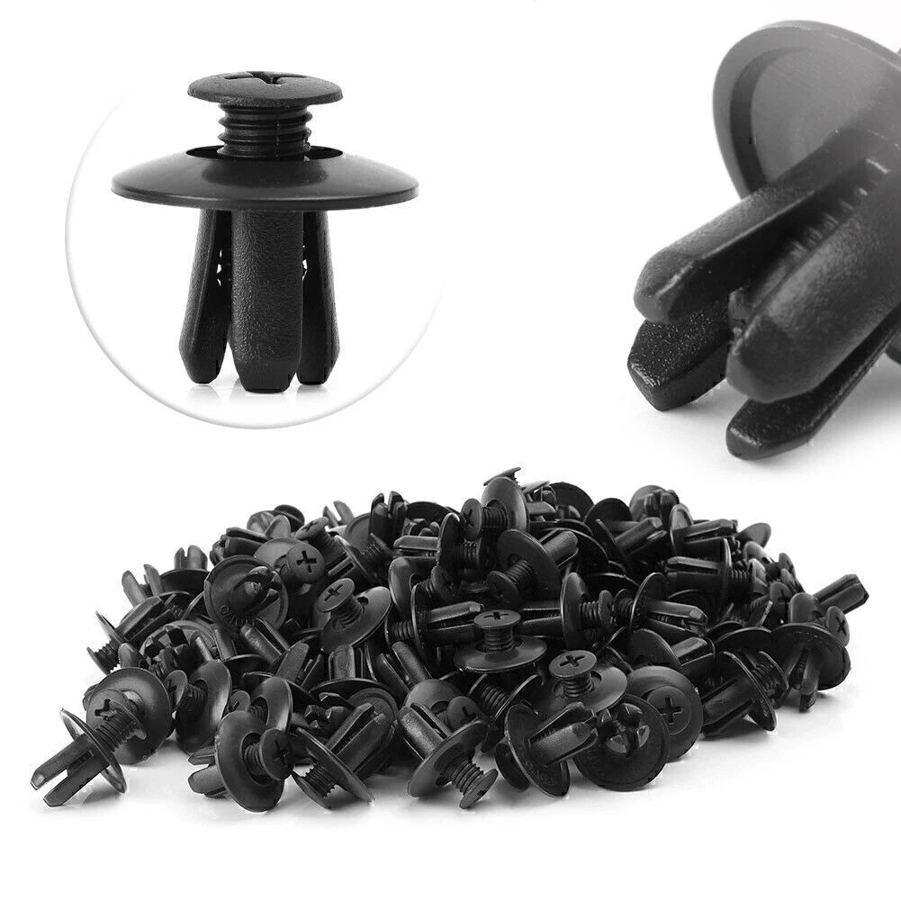 120pcs 8mm Plastic Rivets Fastener for Universal Car Applications (All Years)