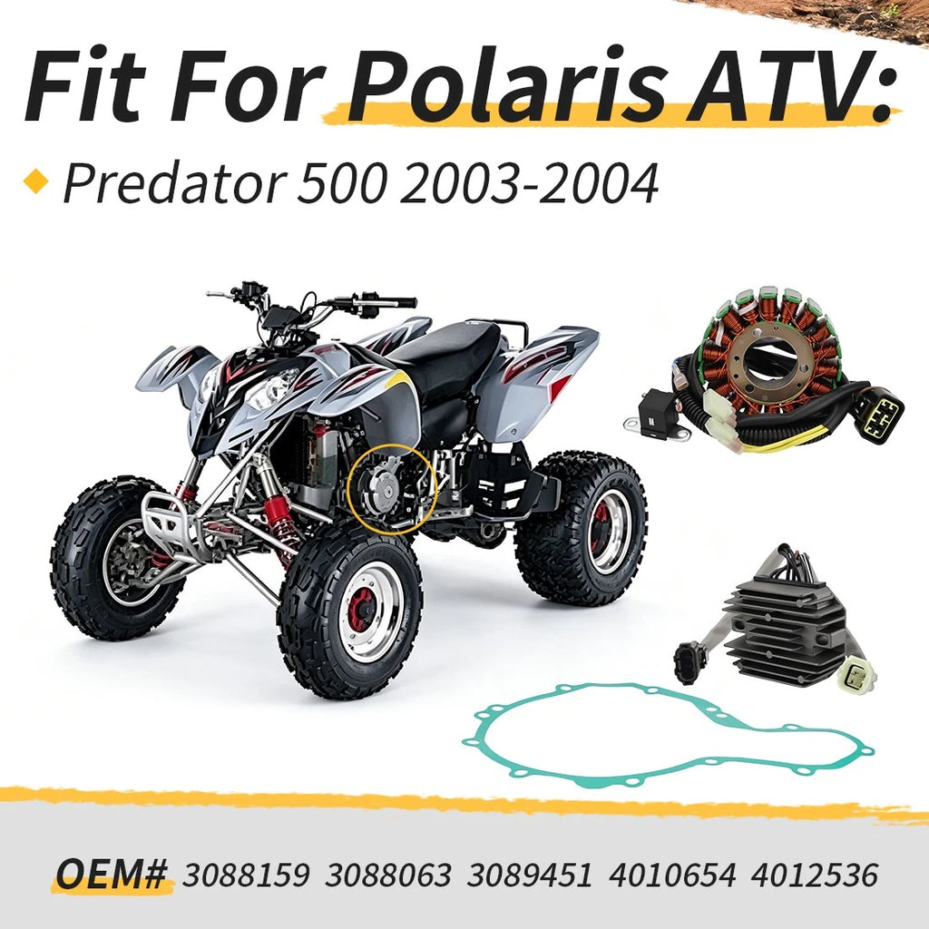Stator & Regulator Rectifier & Gasket for Polaris Predator 500 (2003–2004) 3088159