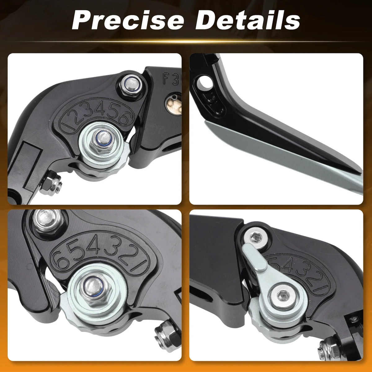 Brake Clutch Levers for Suzuki GSX-R 600 (2006–2010) Black Titanium End 1 Pair