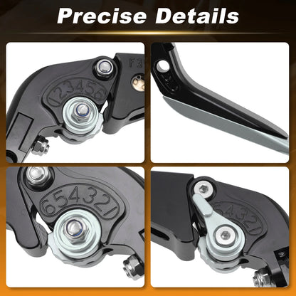 Brake Clutch Levers for Suzuki GSX-R 600 (2006–2010) Black Titanium End 1 Pair