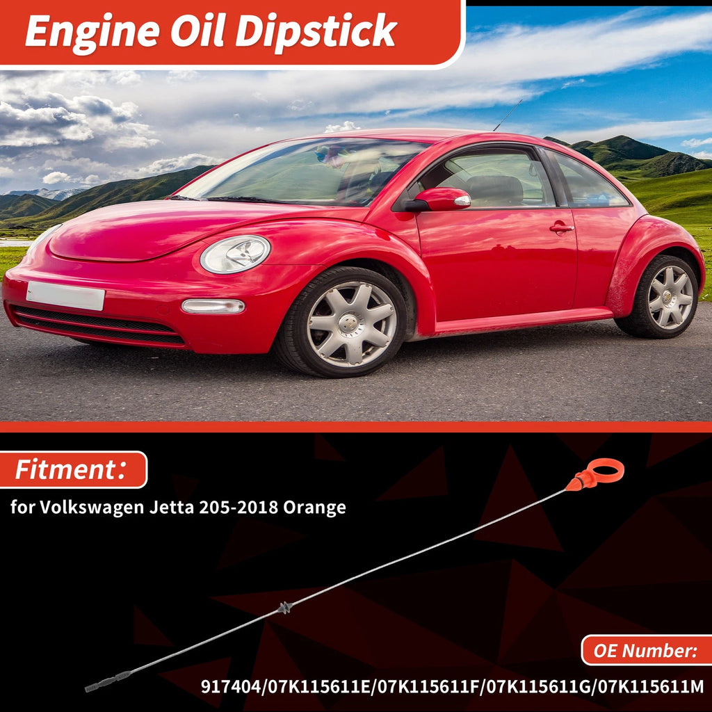 Oil Dipstick OEM Replacement for Volkswagen Jetta (2005–2018) Orange
