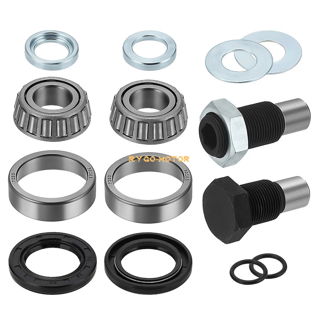 Swing Arm Bearing Seal Kit w/Shaft for Kawasaki Prairie 360 650 700 (2000–2006)