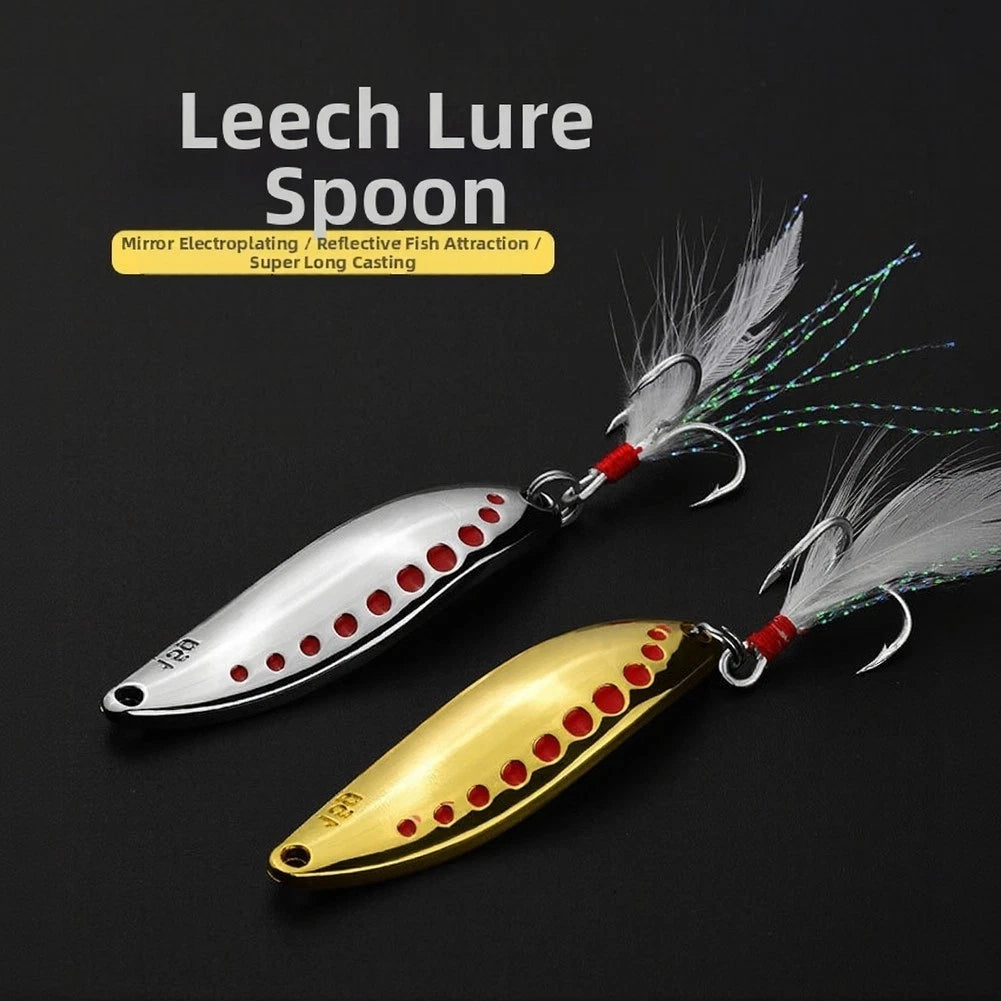 Metal Vib Leech Spinner Spoon Bait for Predatory Fish (5g, 7.5g, 10g, 15g)