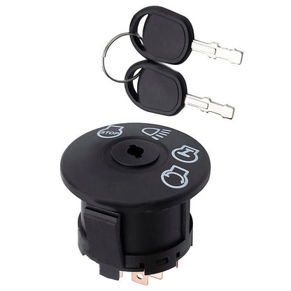 1 PC 7 Pins Black Starter Ignition Switch with 2 Keys for John Deere 155C/L100