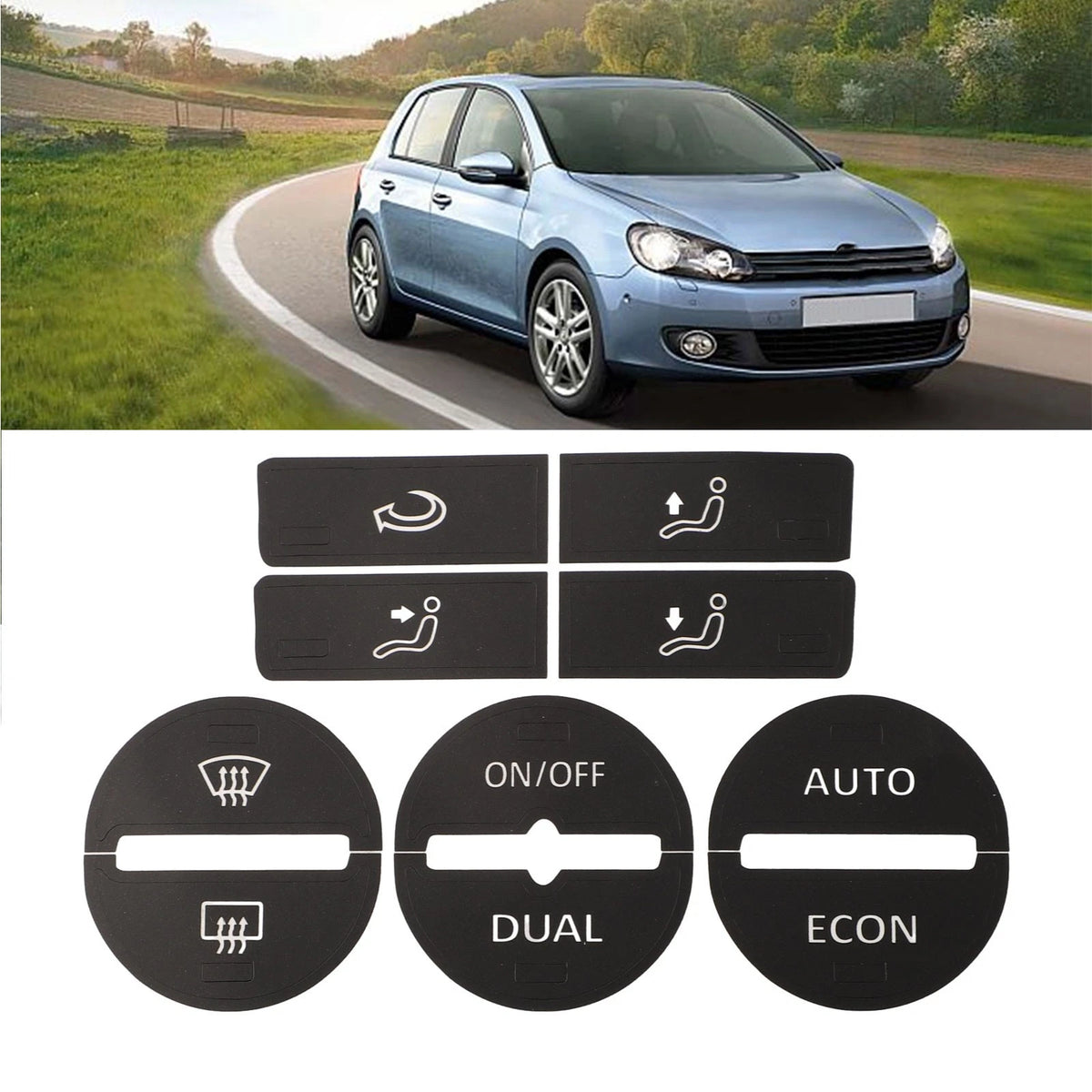 AC Button Repair Kit Decals for Volkswagen Passat (2005–2010)