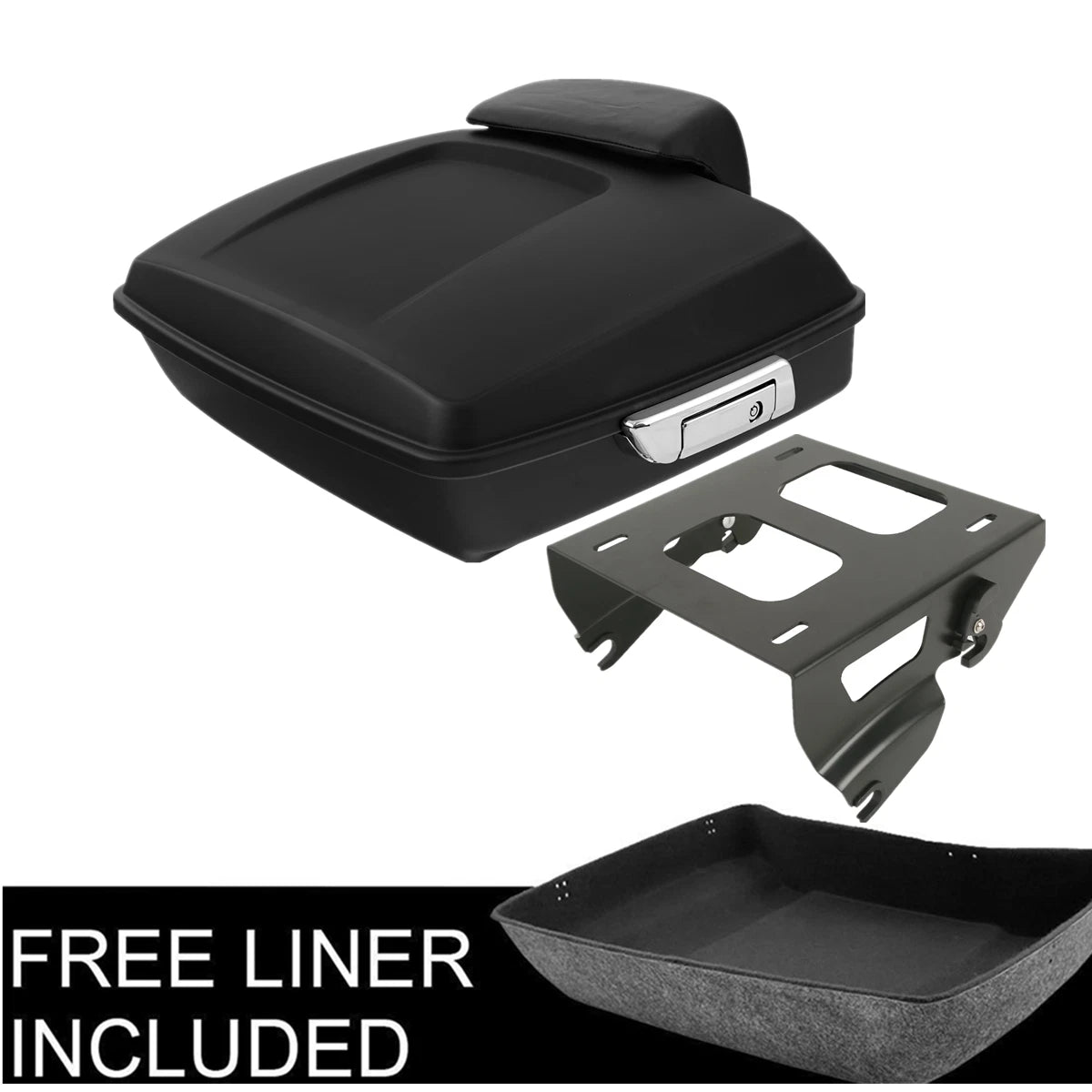 Matt Chopped Trunk Solo Mount Rack for Harley Touring Electra Glide (2014–Present)