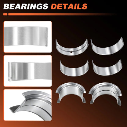 26Pcs Main and Rod Bearings Set for Cadillac Escalade (1999–2000) MS909A/BC296J
