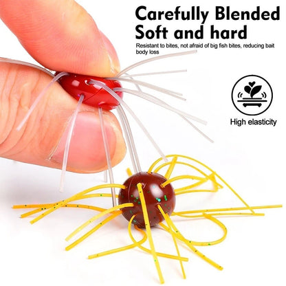12PCS Soft PVC Slow Sinking Jig Baits for Bass and Perch