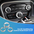 3 pcs Control Switch Knob Button Cover Trim Ring for Dodge Charger (2011–2023)