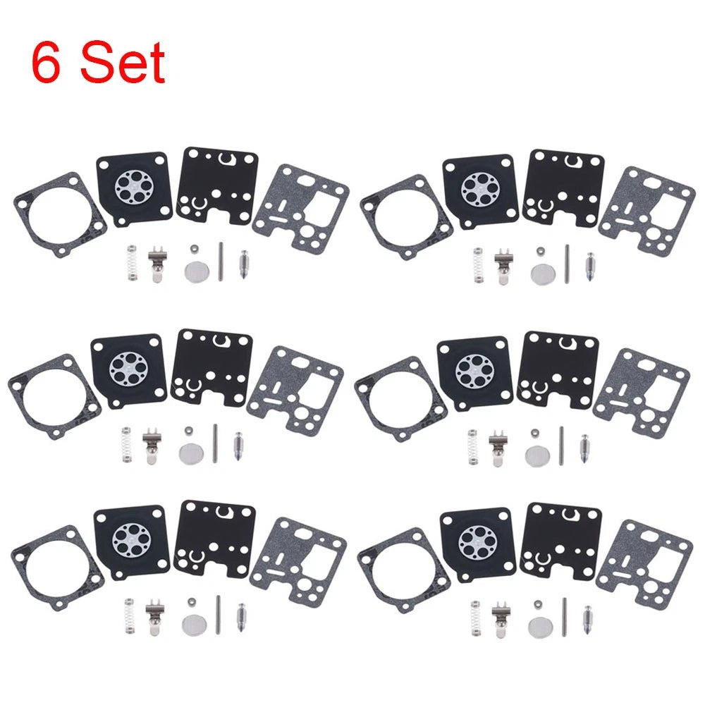 6x Carburetor Rebuild Kit for Echo SRM-225 PB-251 GT-225 (Zama RB-123 RB-188)