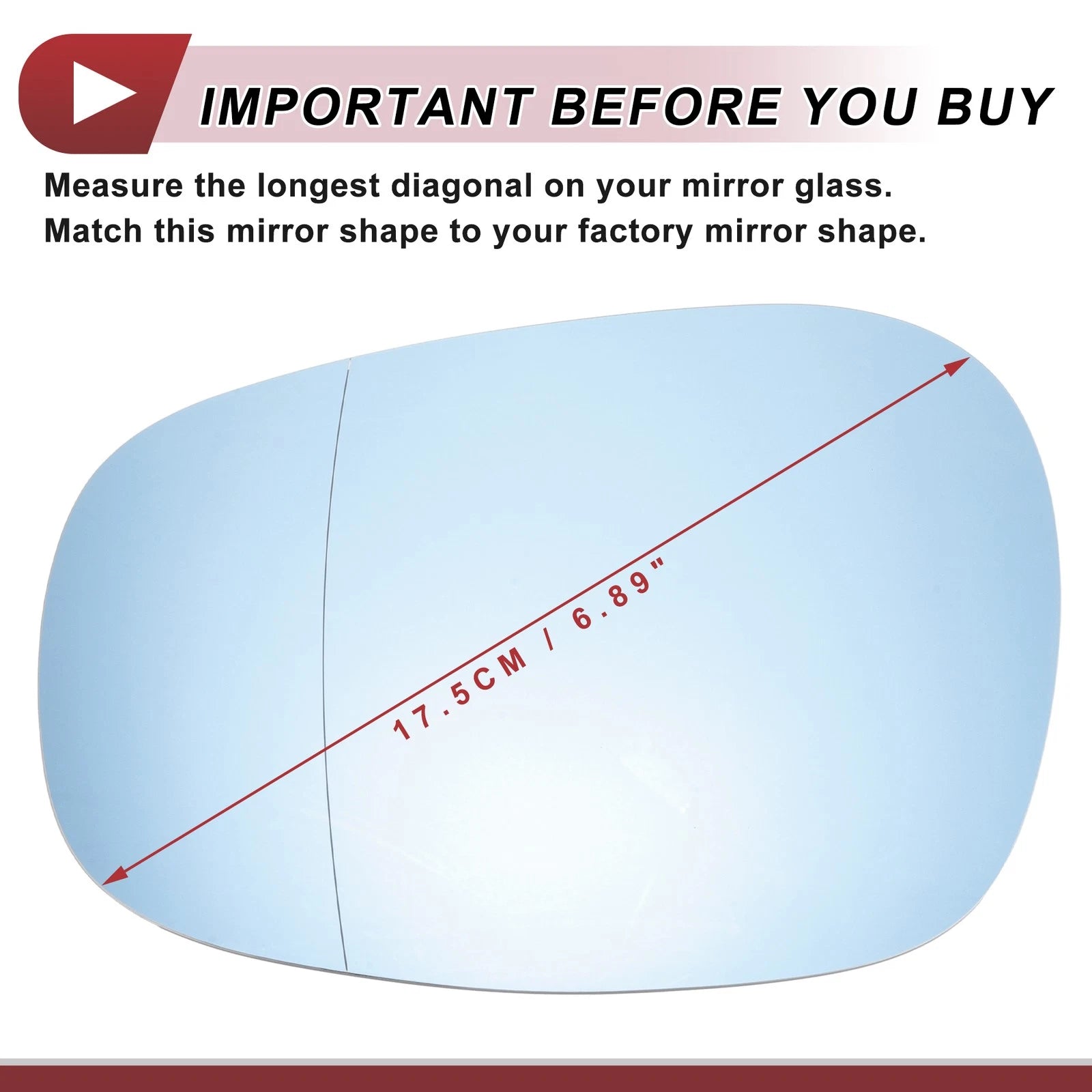 Heated Left Driver Side Mirror Glass Replacement for BMW 125i 128i (2011–2016)