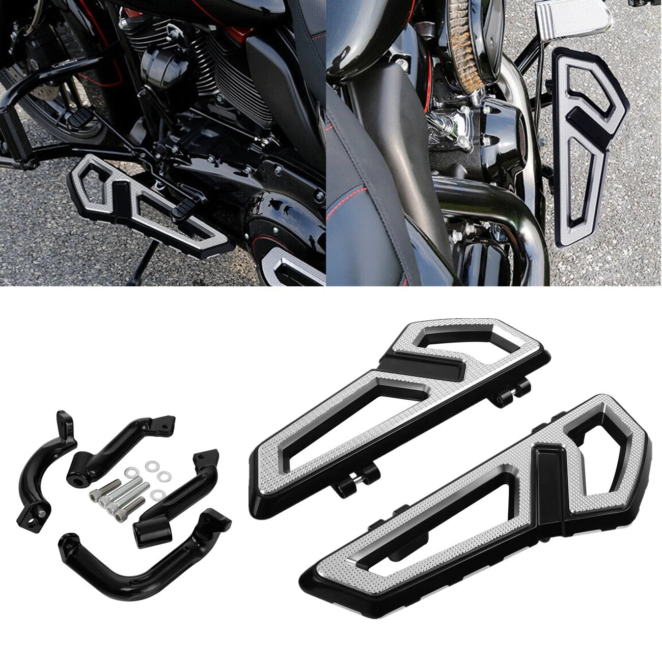 Front Driver Footboard Floorboard & Bracket for Harley Electra Glide (2014–2023)