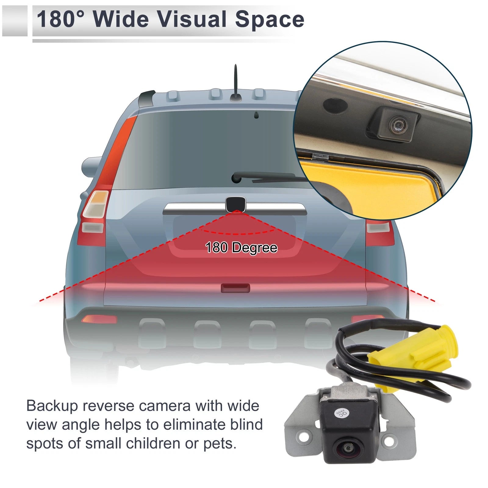 Rear View Camera Backup Replacement 120-180 Degree for Hyundai Tucson (2011–2013)