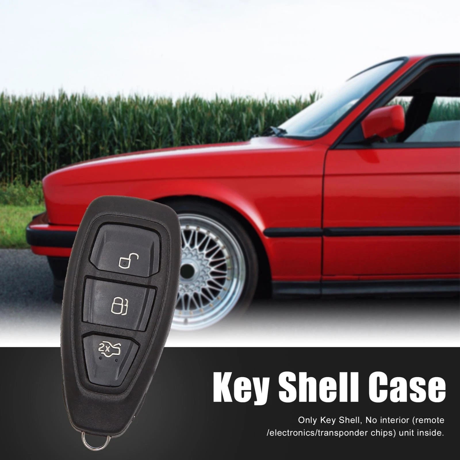 Replacement Key Shell Case with Button for Ford Focus Fiesta Kuga Mondeo