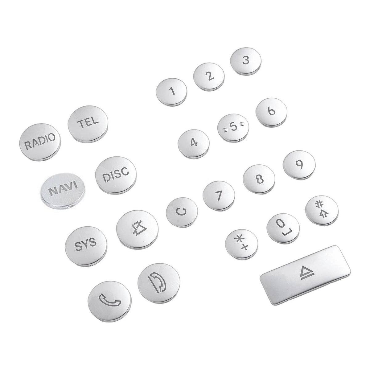 Silver ABS CD Decoration Accessories for Benz C Class W204 & GLK X204