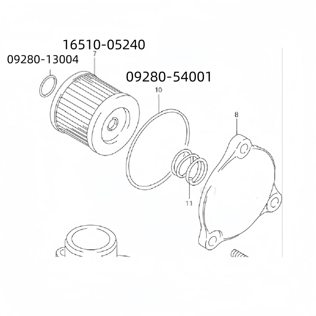 Oil Filters Set of 2 for (16510-05240, 09280-54001)