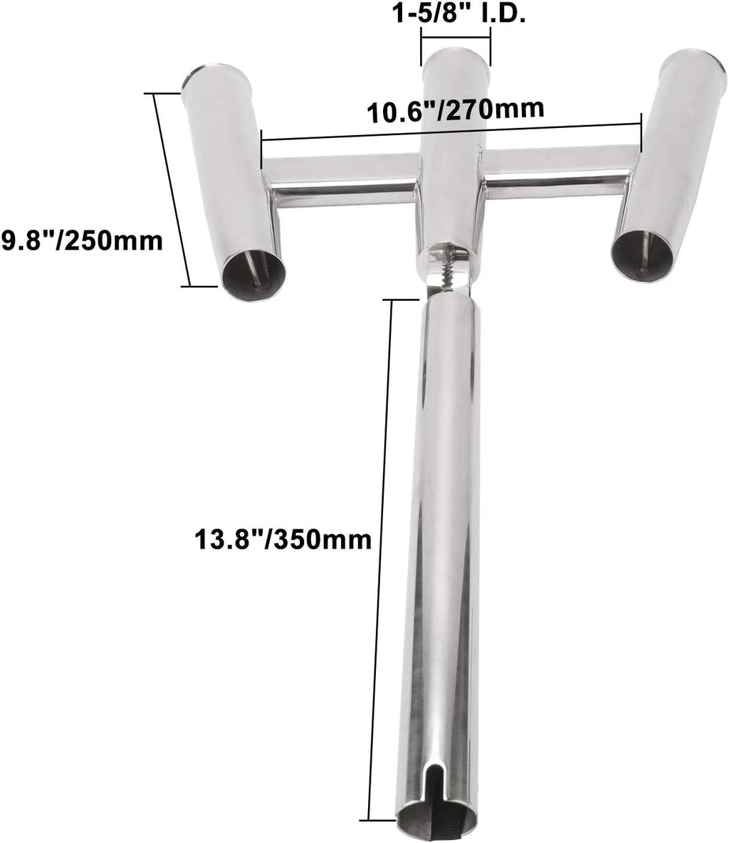 3 Tube Fishing Rod Holder for Boat (Stainless Steel)