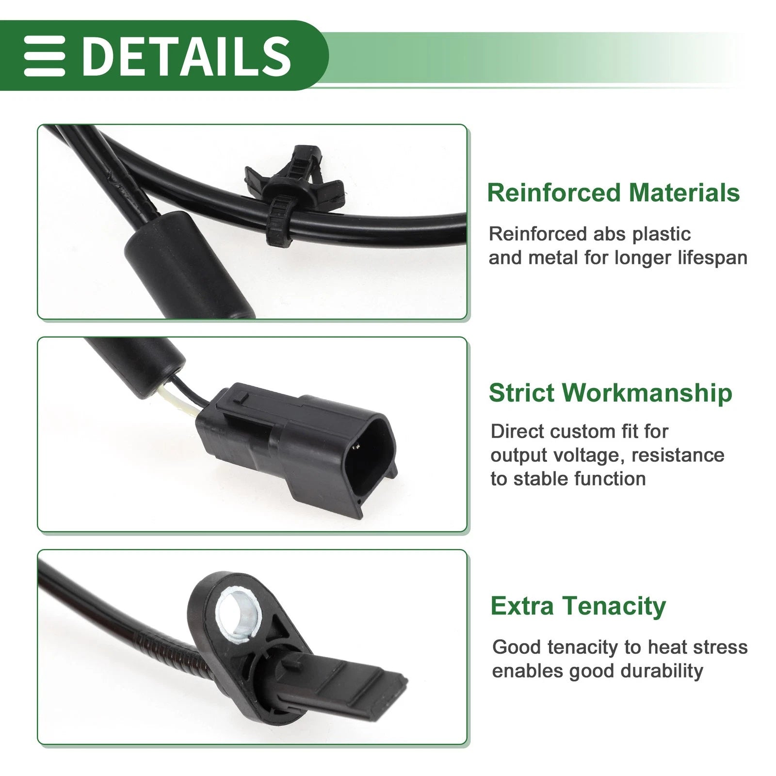 ABS Wheel Speed Sensor D6514370XB for Mazda 2 (2008–2015)