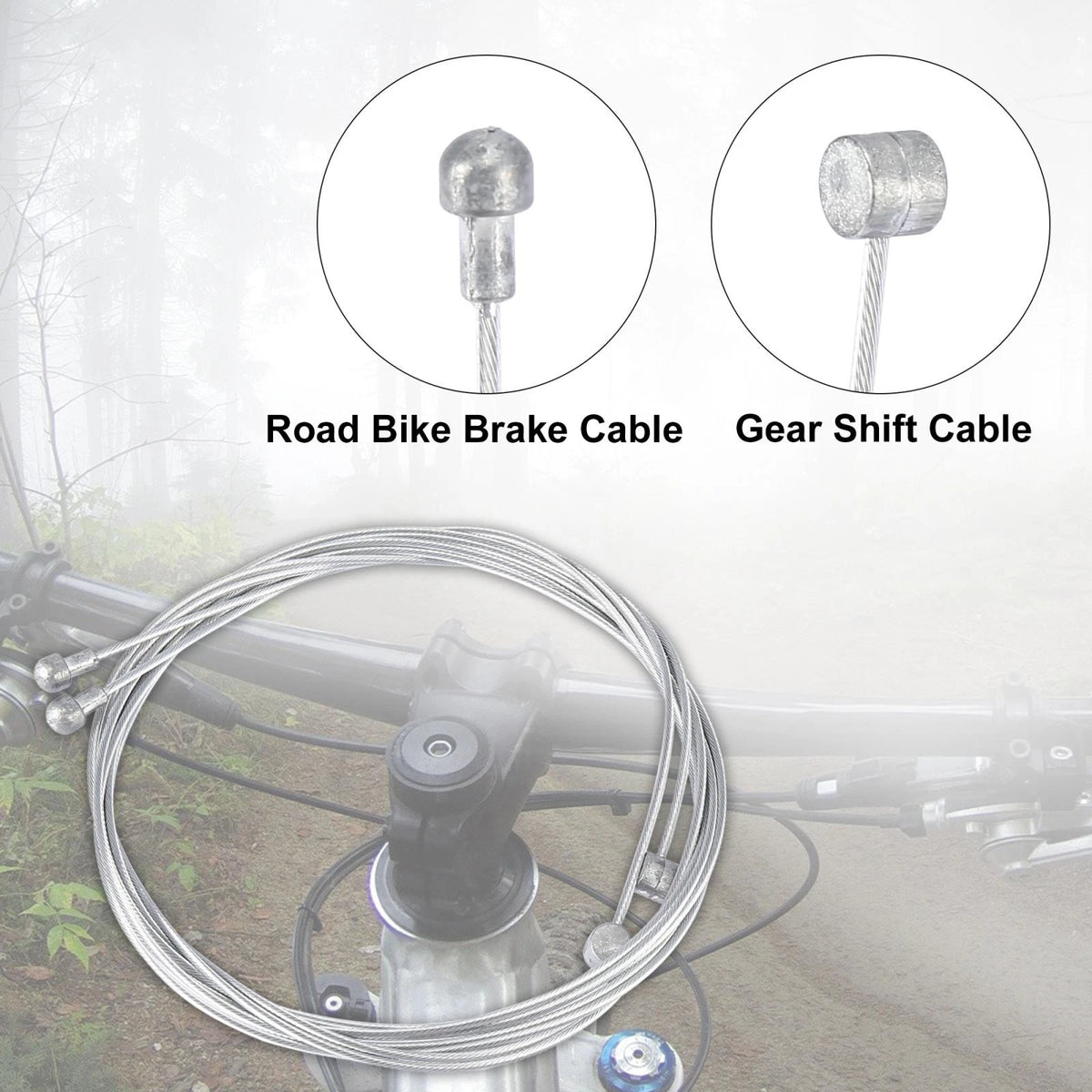 Bike Inner Brake Cable Housing Kit Universal for 2.5m Mountain Bikes (Black)