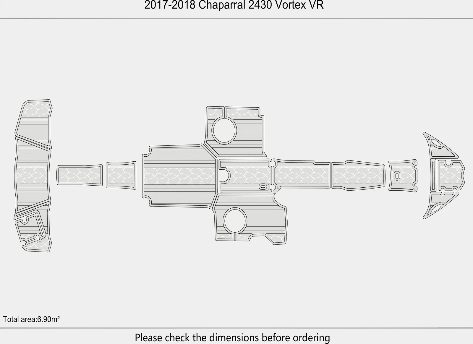 EVA Foam Flooring Mat for Chaparral 2430 Vortex VR (2017)