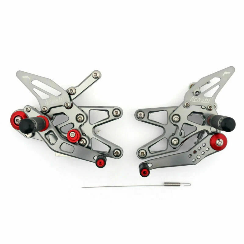 Aluminum Rearsets Footpegs for Daytona 675/R (2013–2017) Titan-color T9