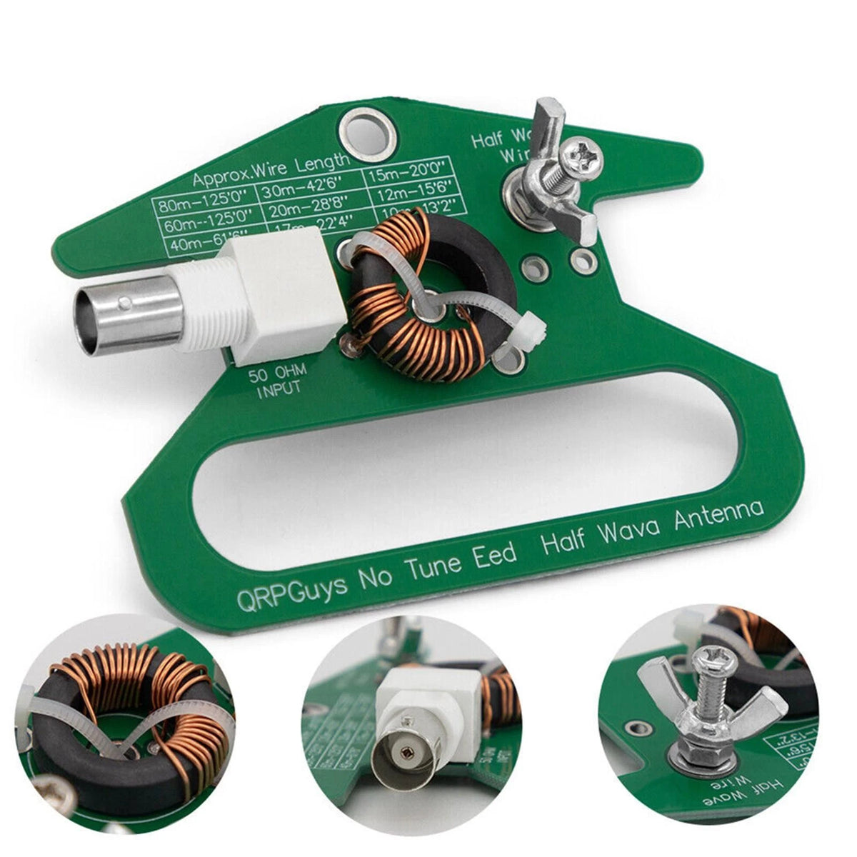 Portable 50 Ω No Tune End Fed Half Wave Antenna Kit SWR ≤ 1.2