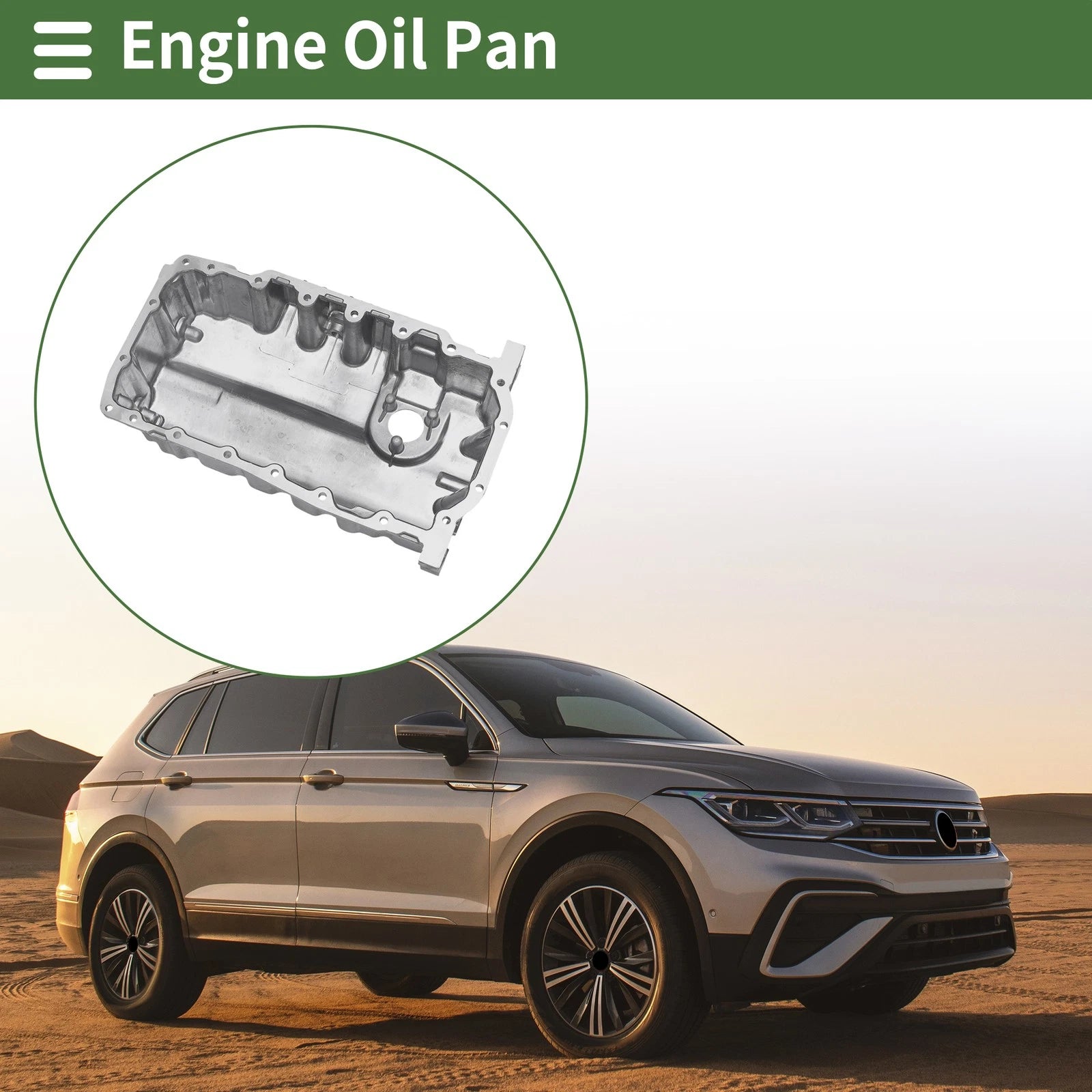 Engine Oil Pan Replacement for Volkswagen Tiguan (2005–2018) Aluminum