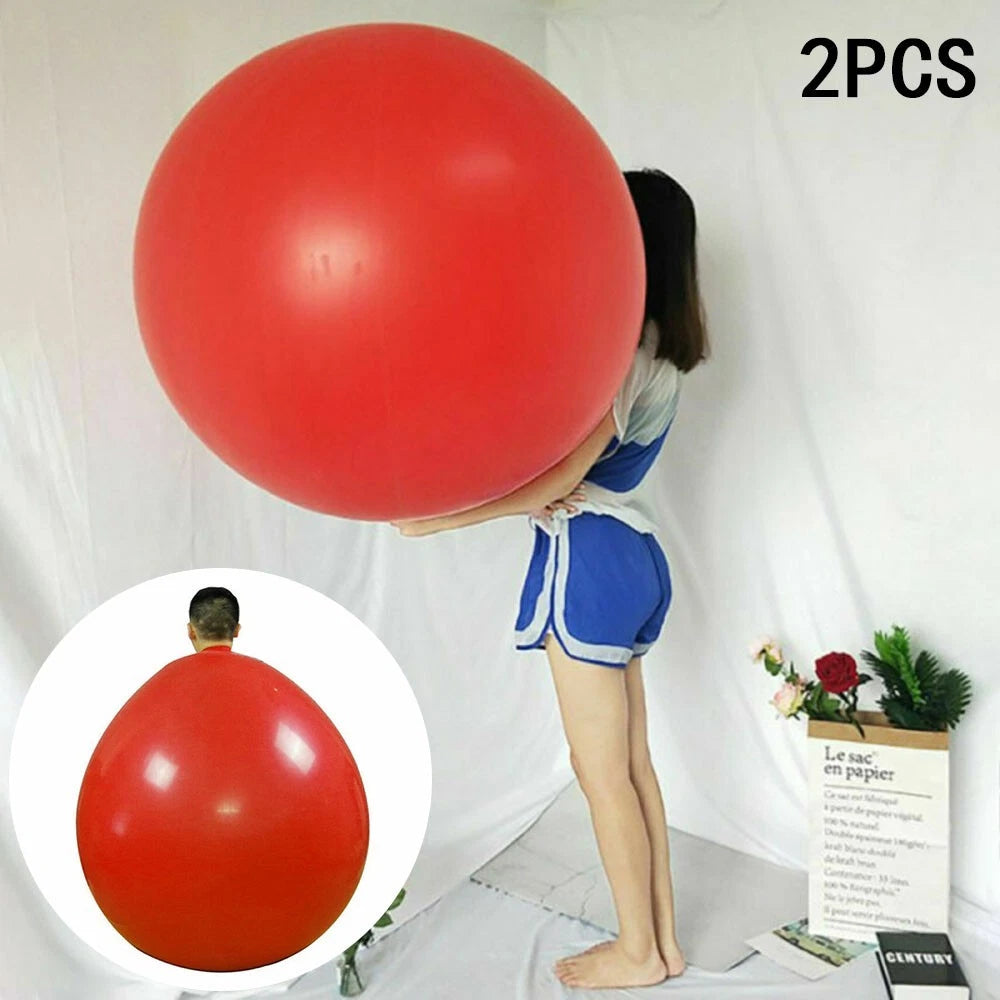 2X Red Round Balloon Toys for Valentine's Day