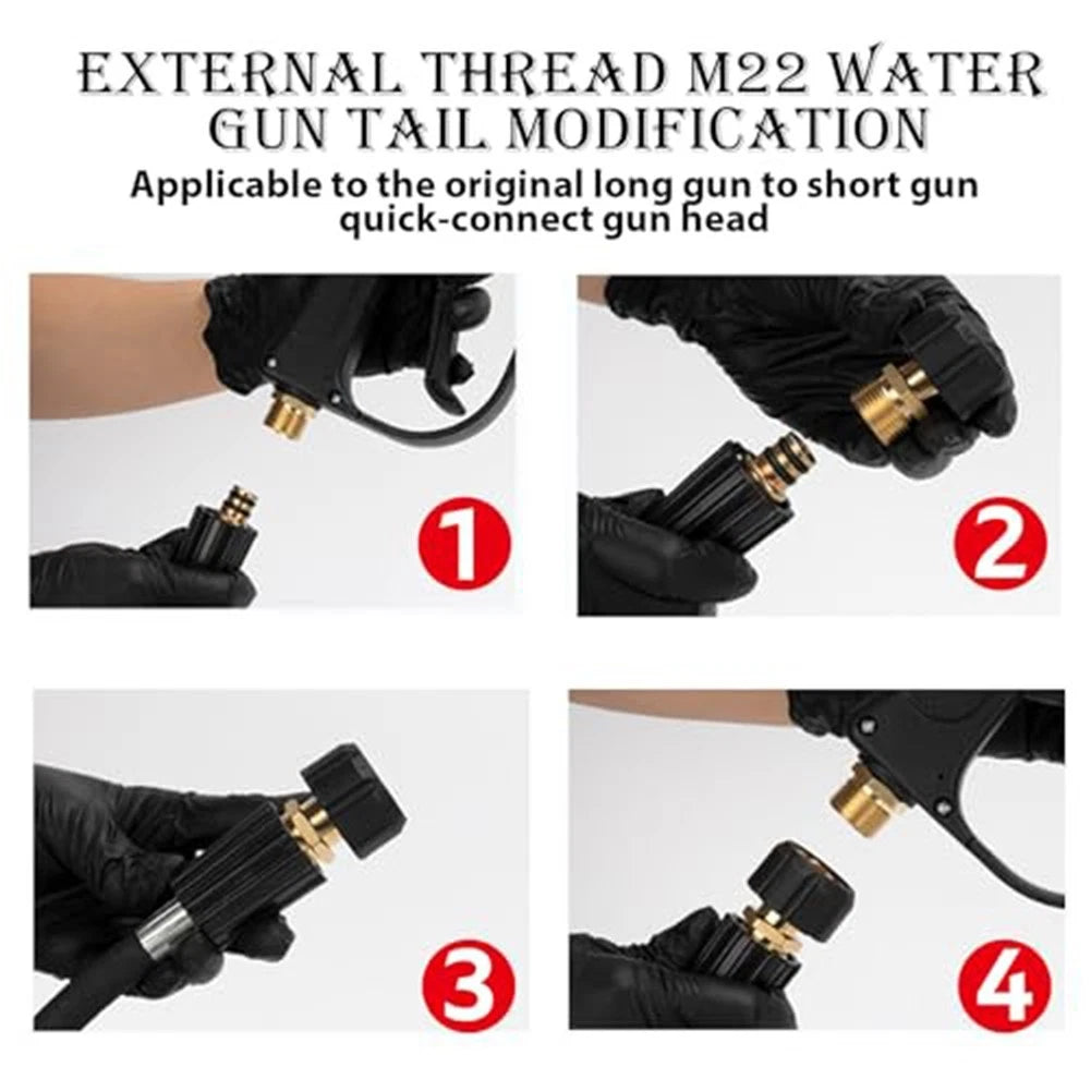 2X M22-14 High Pressure Washer Adapter 1/4 Quick Connect