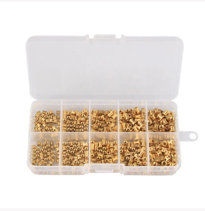 210 Pcs Brass Knurled Nut Threaded Insert M2-M10 for Automotive Applications