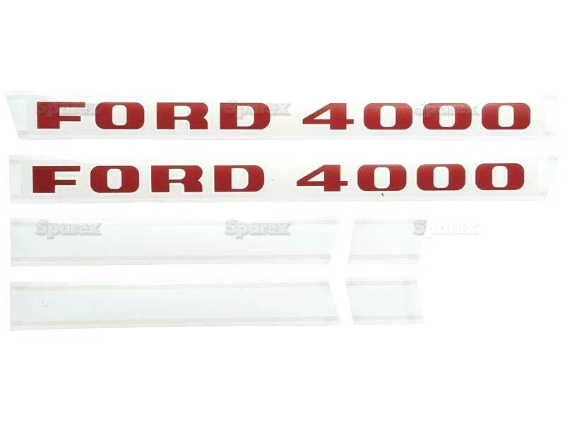 Bonnet Decal Set for Ford 4000 Force Tractors (1965–1975)