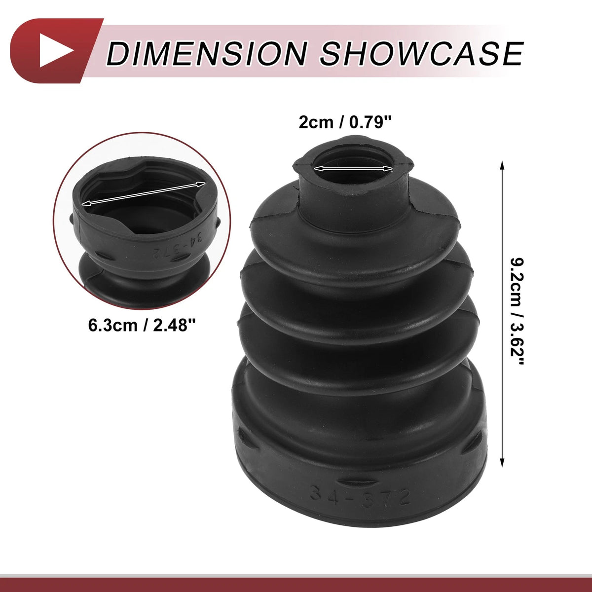 Inner CV Joint Boot Kit w/ Clamps for Mitsubishi Lancer (2012–2017)