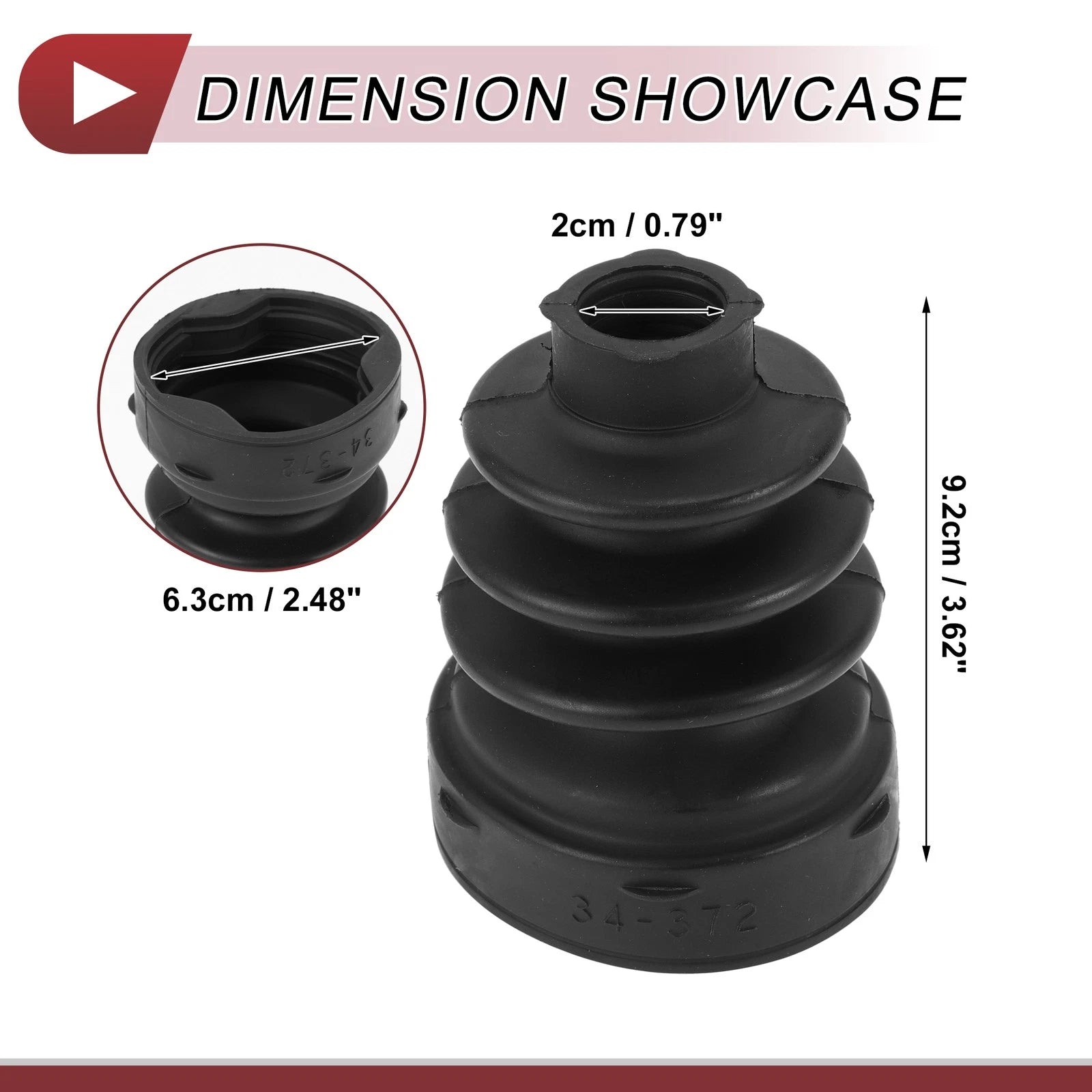 Inner CV Joint Boot Kit w/ Clamps for Mitsubishi Lancer (2012–2017)
