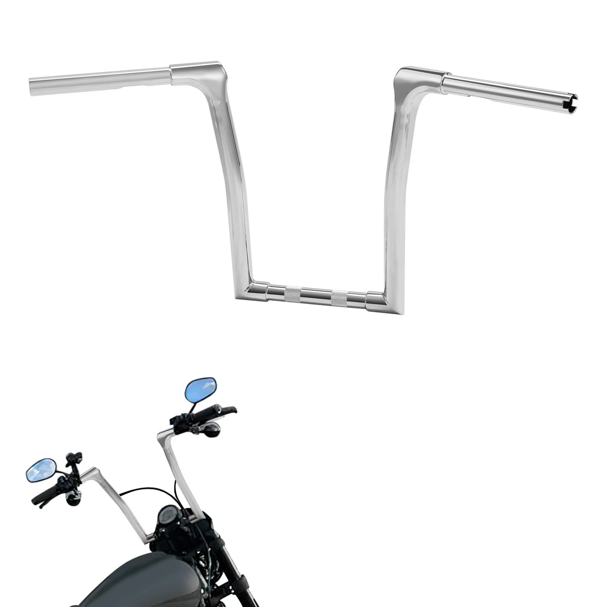 14" Rise Ape Hanger Handlebar 1-1/4" for Harley Softail Fat Boy (2018–2024)