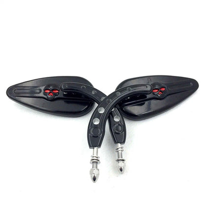 Black Skull Side Mirrors for Harley Classic Deluxe Breakout Night Road (2014–2023)