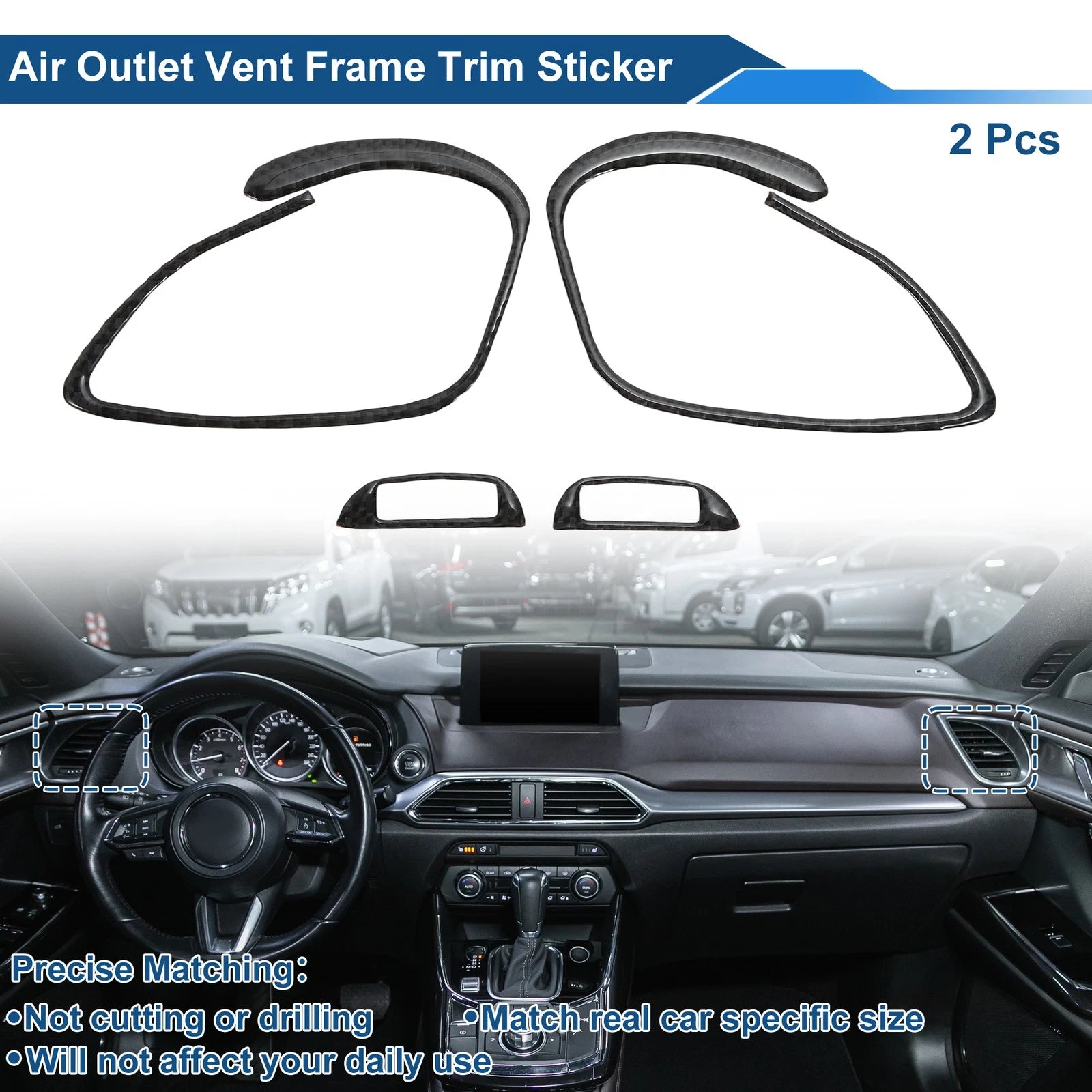 Air Condition Outlet Vent Trim Cover Frame for Mazda CX9 (2016–2023)