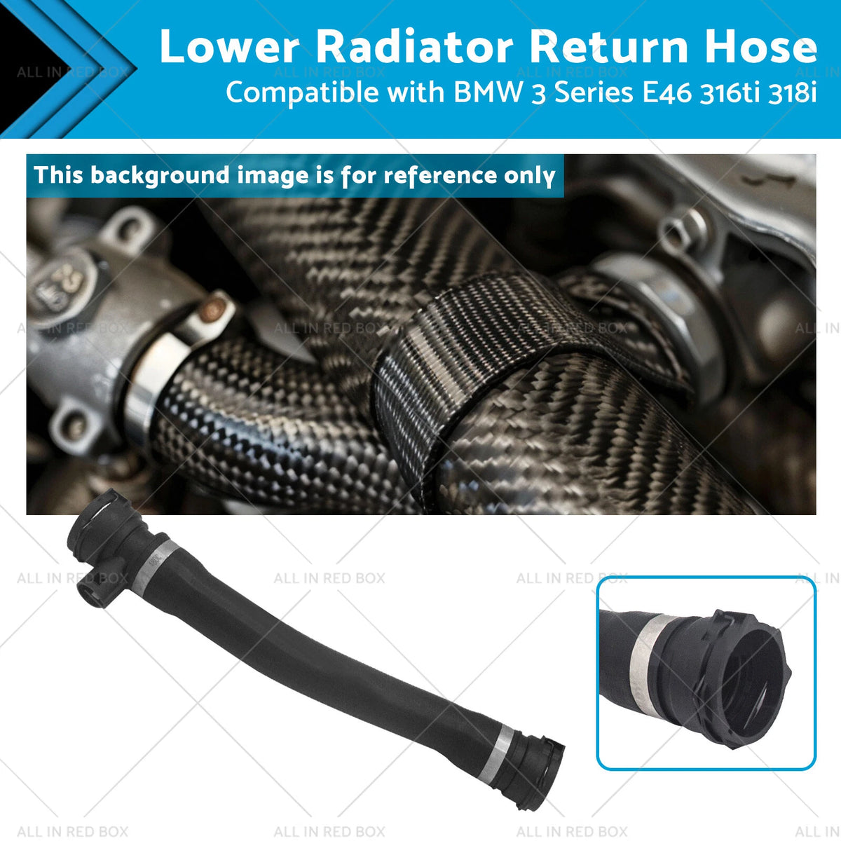 Lower Radiator Return Hose for BMW 3 Series E46 (2000–2006) 17127516416