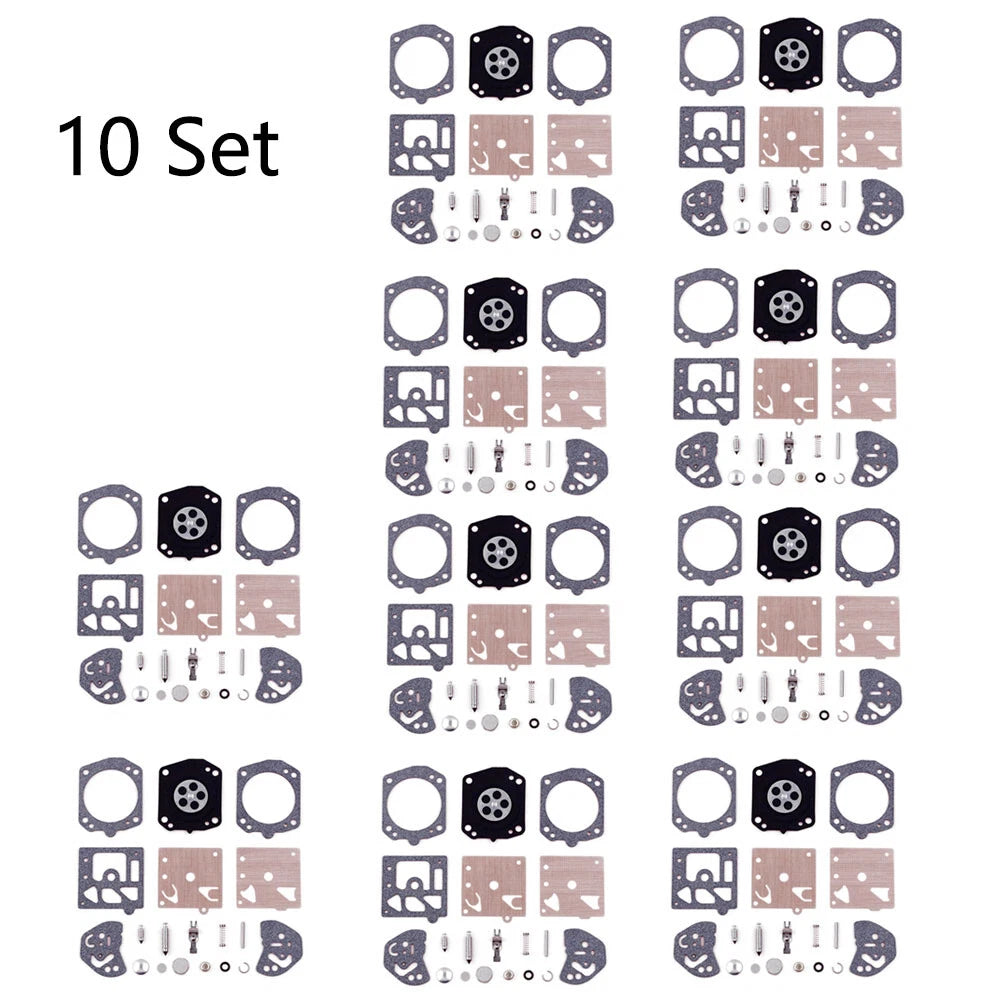 10x Carburetor Rebuild Kit for Husqvarna 257, 250R, Poulan 3300 (Walbro K20-HDA)