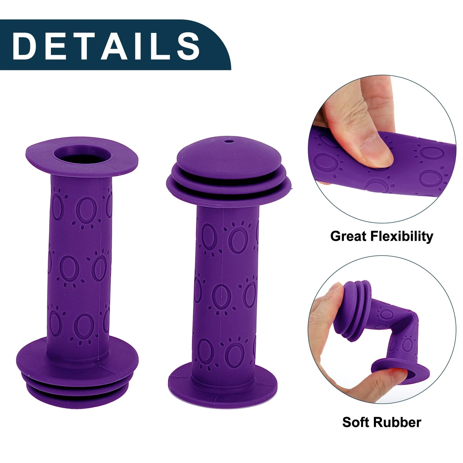 Handlebar Grip Cover 105mm Soft MTB End Grips Protector for Child Bike (1 Pair)